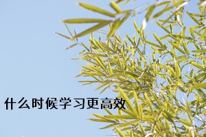 什么時(shí)候?qū)W習(xí)更高效