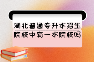 湖北普通專升本招生院校中有一本院校嗎？